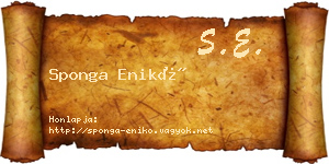 Sponga Enikő névjegykártya